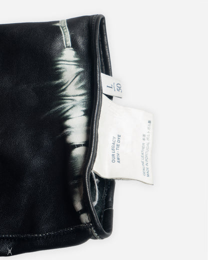 Tie dye leather gloves AW14