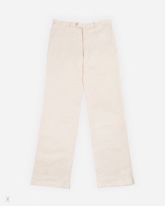 Milano off-white cotton-blend trousers