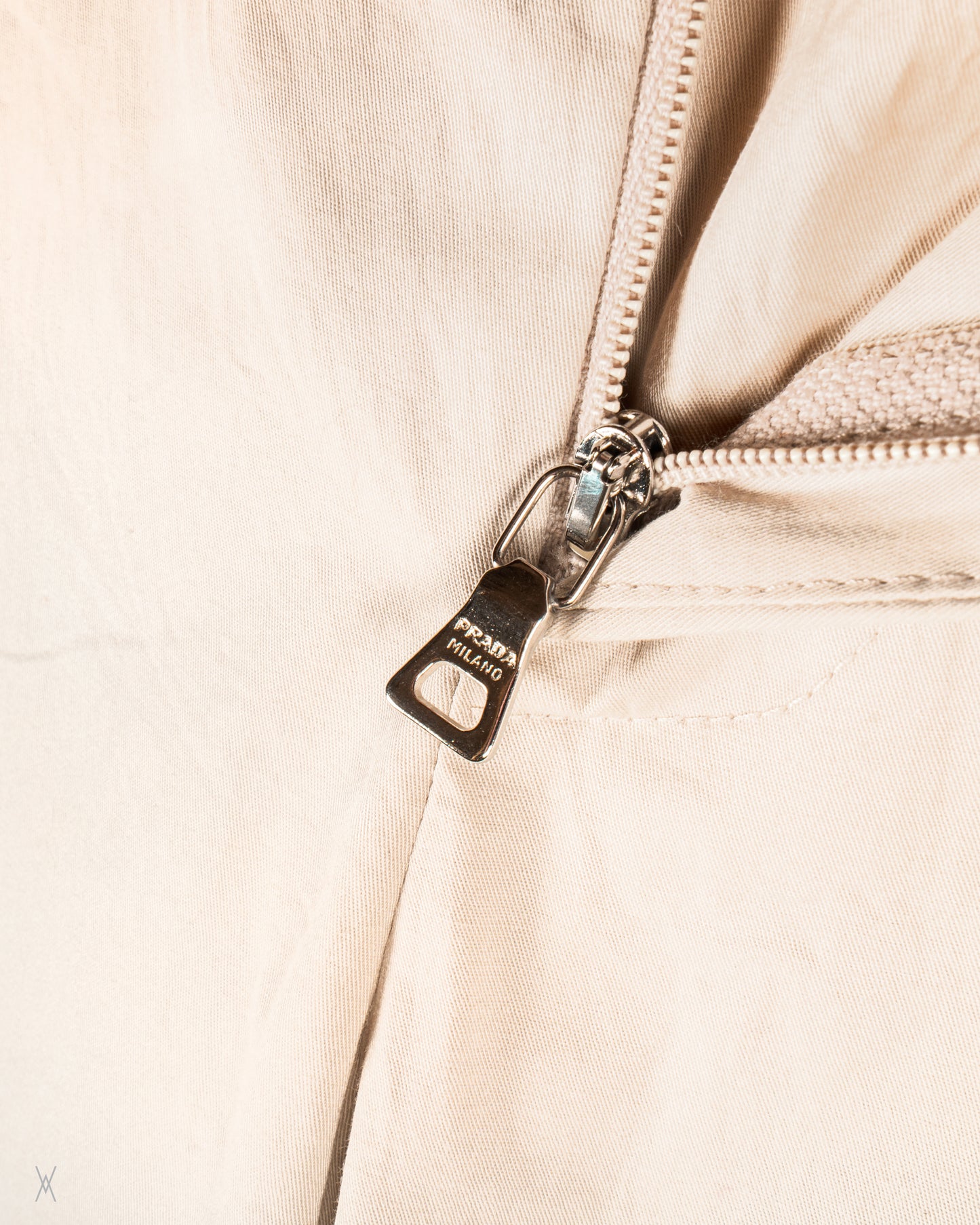 Milano off-white cotton-blend trousers