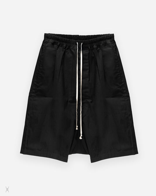 Rick Owens Drop Crotch Black Shorts / (IT 48)