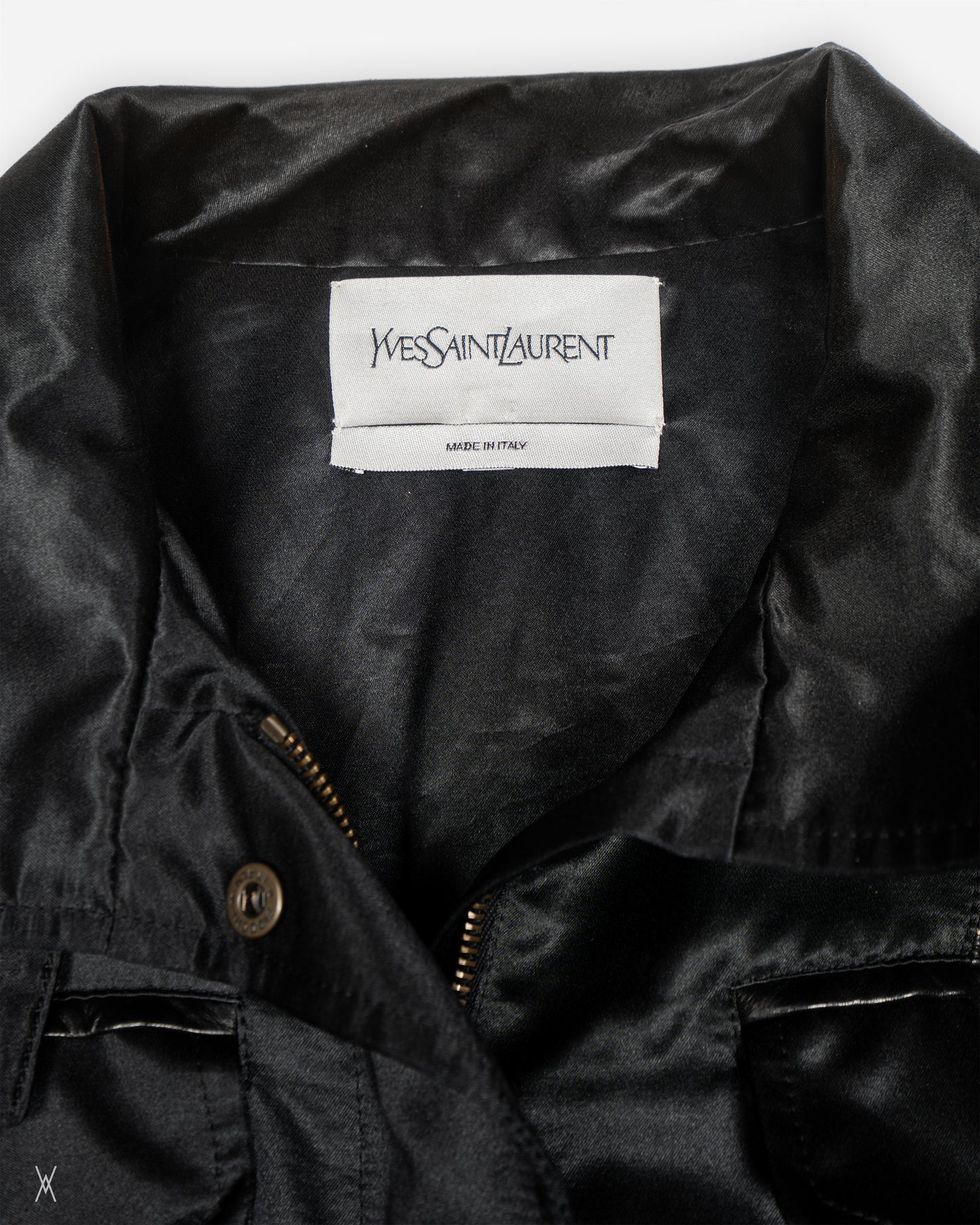 2000s Embroidered Leather Mix Jacket