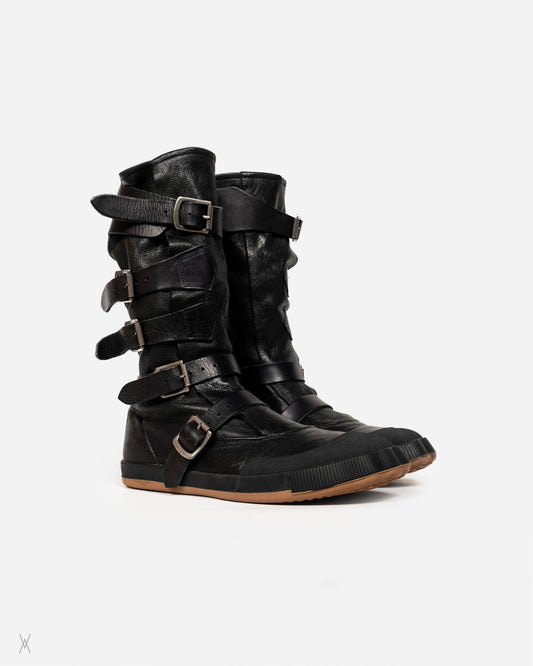 Pirate Buckle Leather Boots