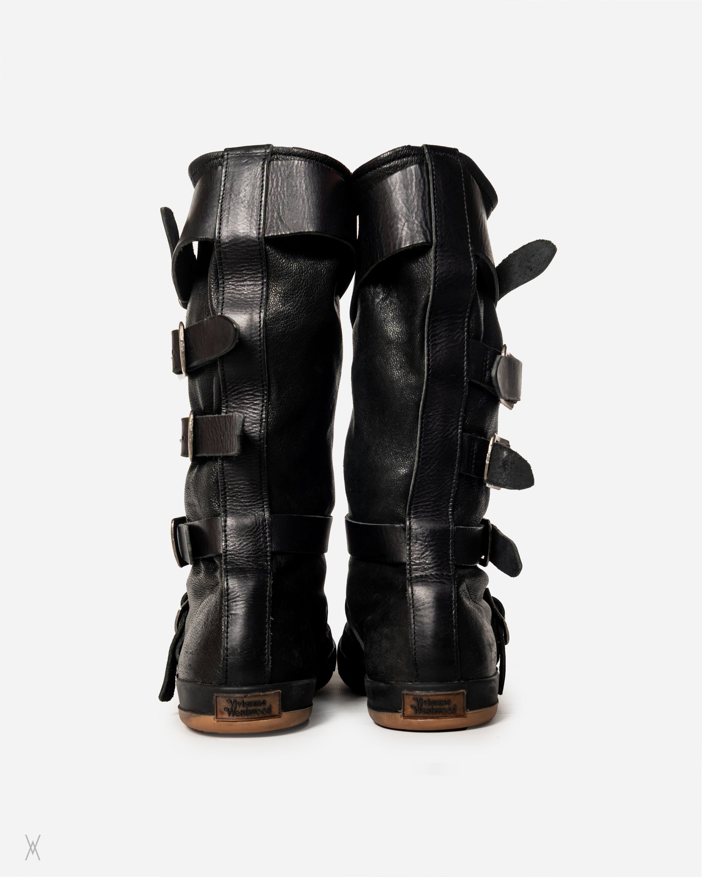 Pirate Buckle Leather Boots