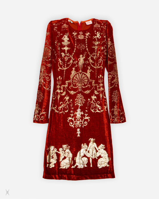 Boulle Velvet Dress — Autumn/Winter 1990–1991
