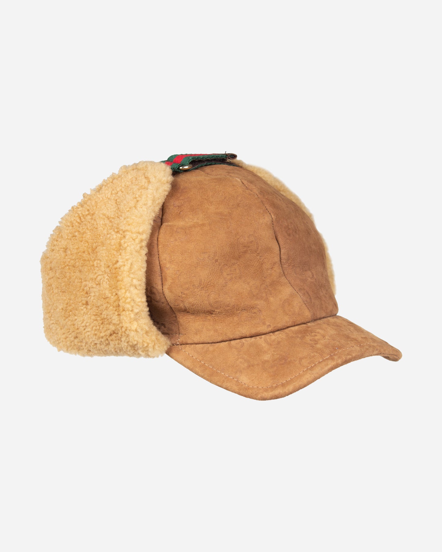 Monogram Leather Shearling Trapper Hat