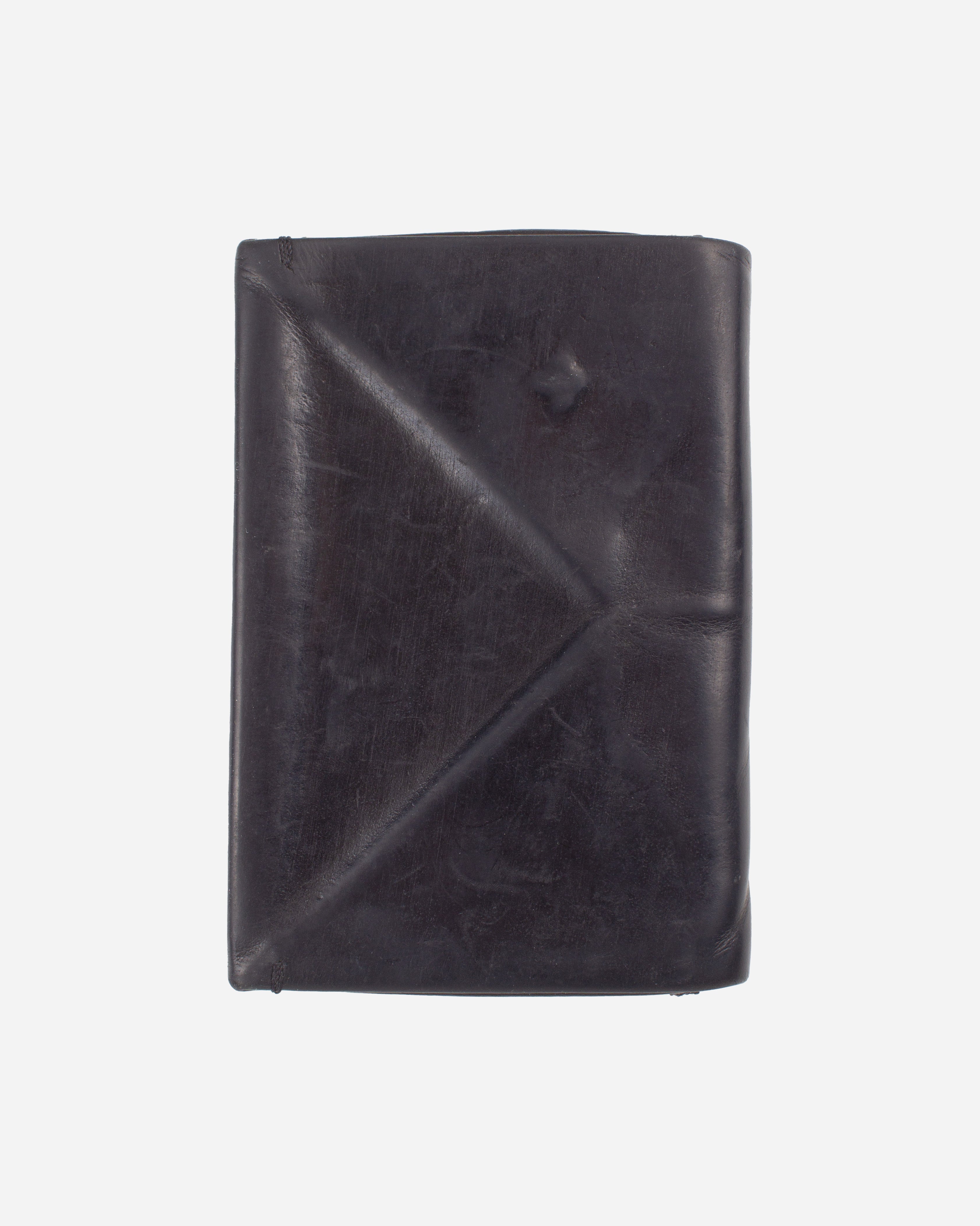 Origami wallet buying - Small black vintage leather with elastic cord