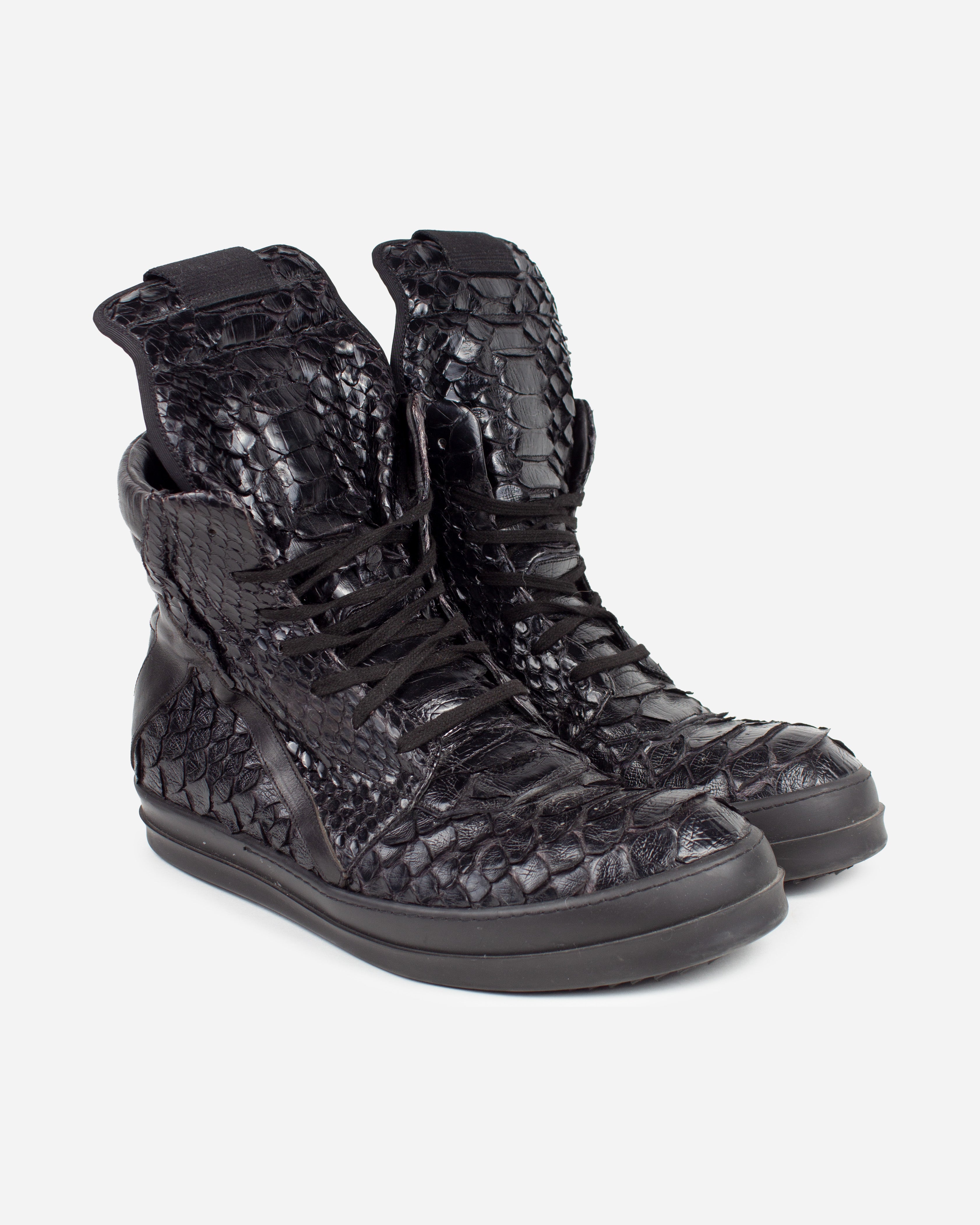 Rick Owens Python Skin Geobasket Sneakers (FW14) – VORHE