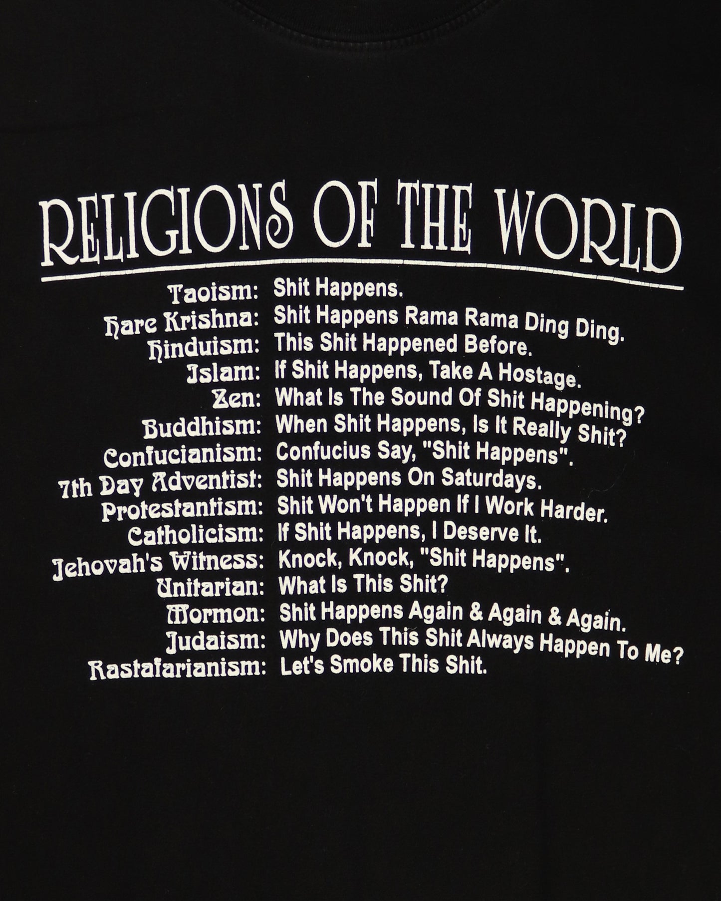 „Religions of the world” printed T-shirt