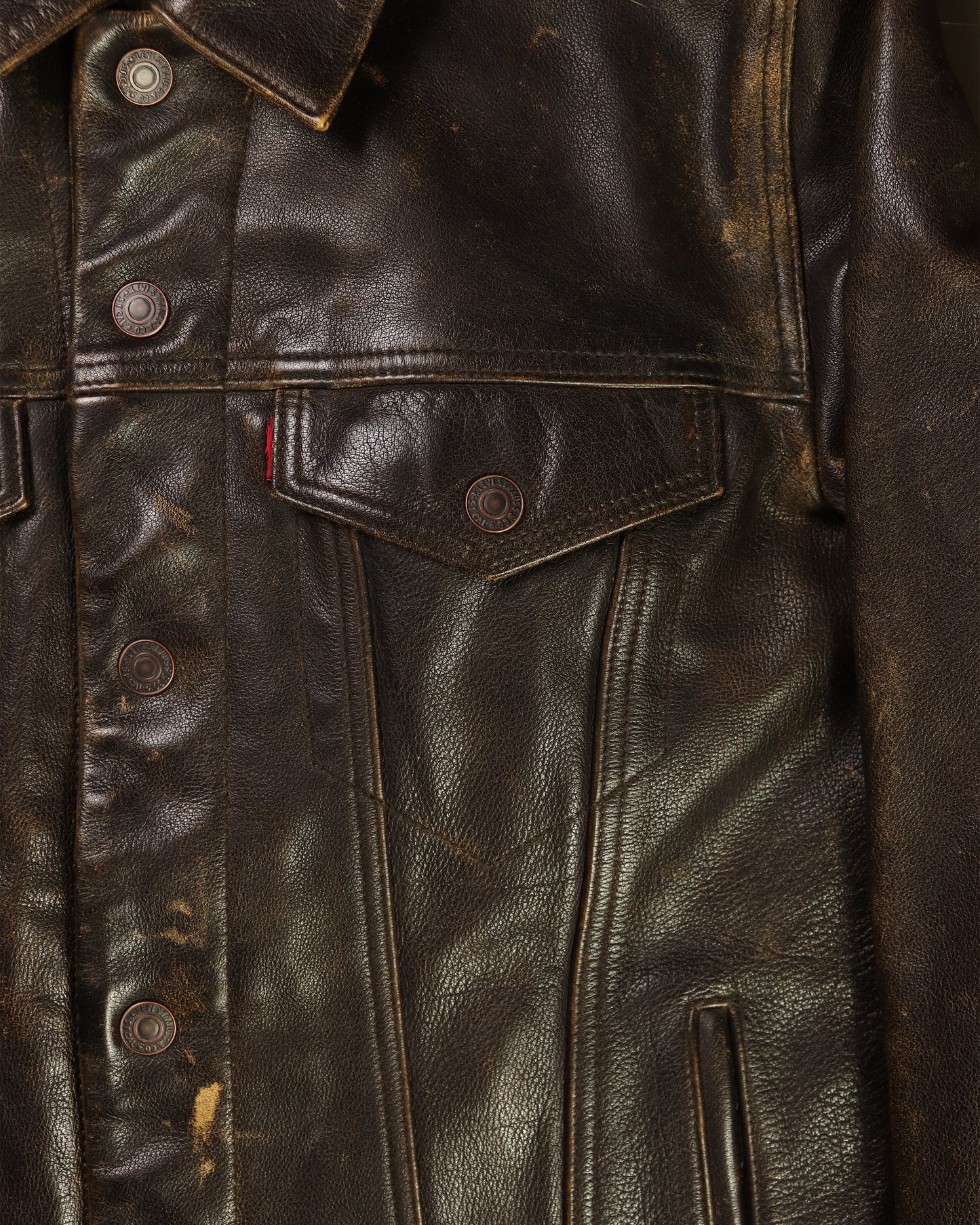 Levi’s buffalo leather trucker jacket