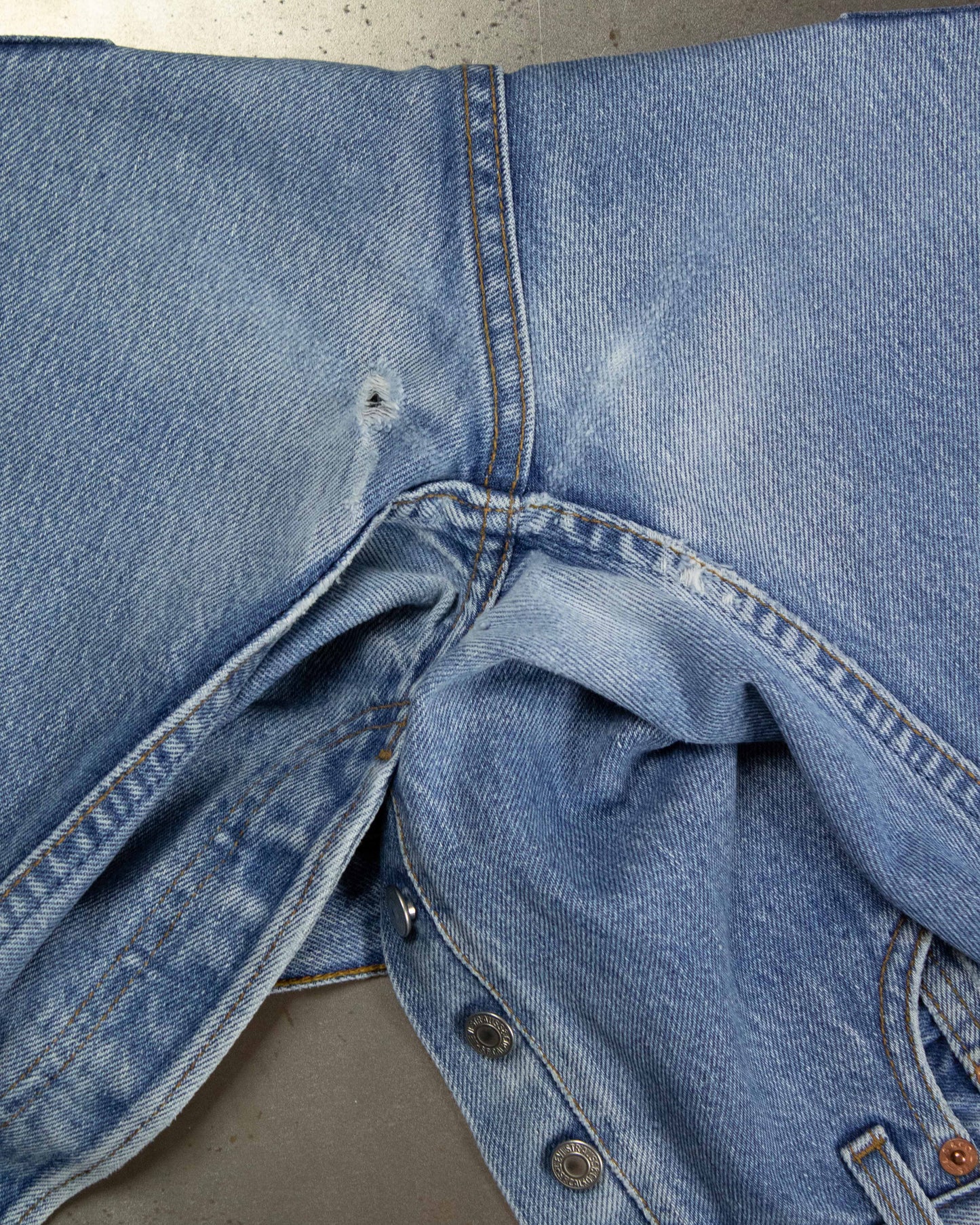 Washed blue Levi's 501